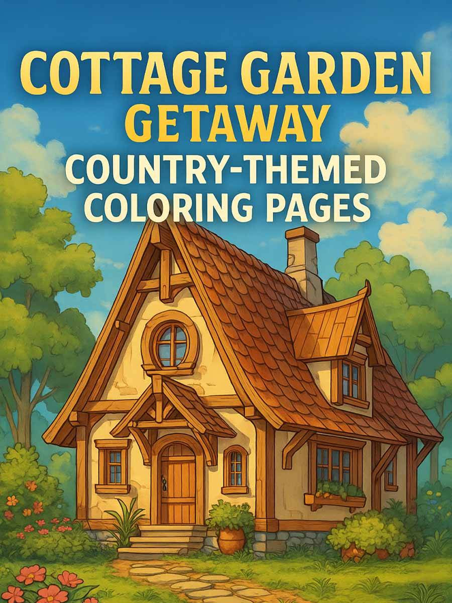 Cottage Fun Kiddy Fun Shop - Cottage Garden Getaway – 340 Country-Themed Pages