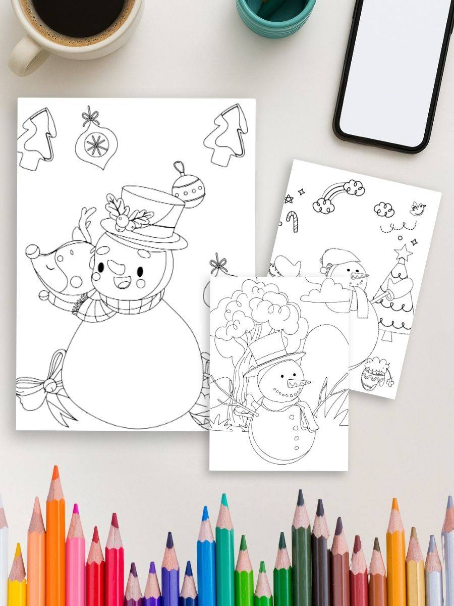 Cozy Winter Moments – 30 Kids Winter Coloring Pages - Image 4